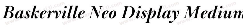 Baskerville Neo Display Medium字体转换